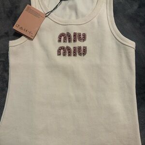 Miu Miu Ivory Knit Top